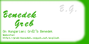benedek greb business card